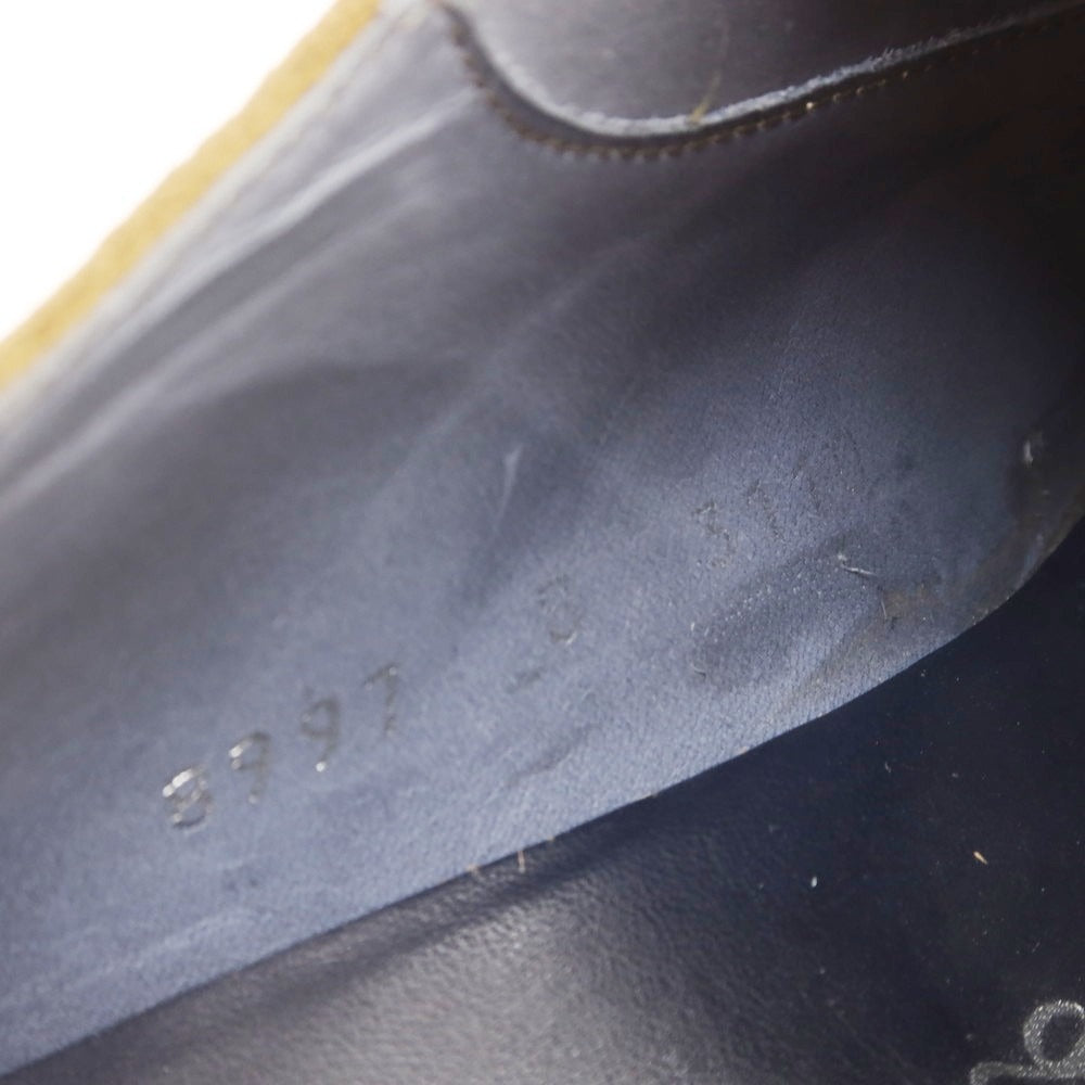 [Used] ZAMPIERE Suede Double Monk Dress Shoes Yellow Ocher [8] [Condition Rank C] [Men&