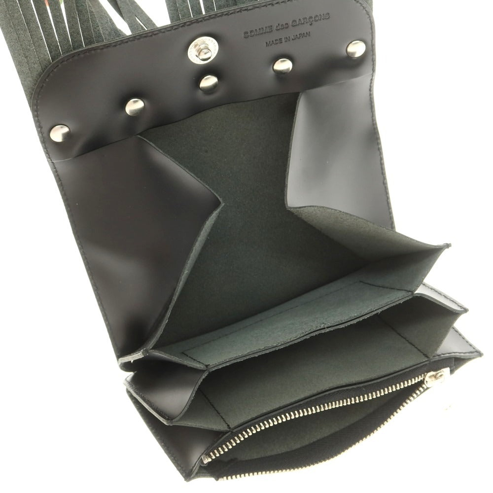【中古】コムデギャルソン COMME des GARCONS 二つ折り財布 ブラック【 状態ランクA 】【 ユニセックス 】[EPD]