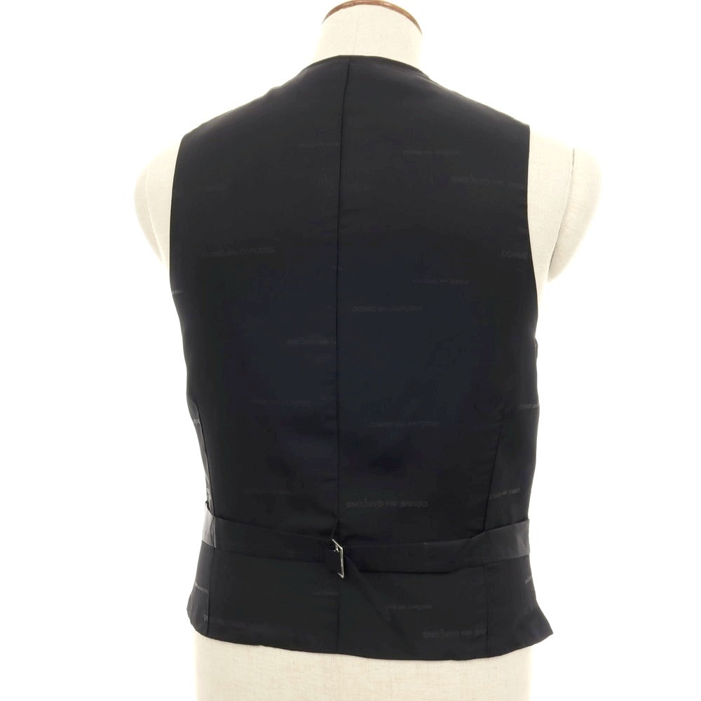 【中古】コムデギャルソン オムドゥ COMME des GARCONS HOMME DEUX 2024年春夏 ウールポリエステル ヘリンボーン ドレス系ジレ ベスト ブラック【 サイズM 】【 状態ランクA 】【 メンズ 】 [APD]