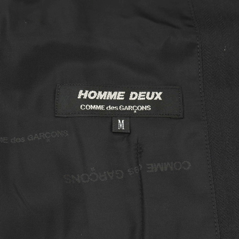【中古】コムデギャルソン オムドゥ COMME des GARCONS HOMME DEUX 2024年春夏 ウールポリエステル ヘリンボーン ドレス系ジレ ベスト ブラック【 サイズM 】【 状態ランクA 】【 メンズ 】 [APD]