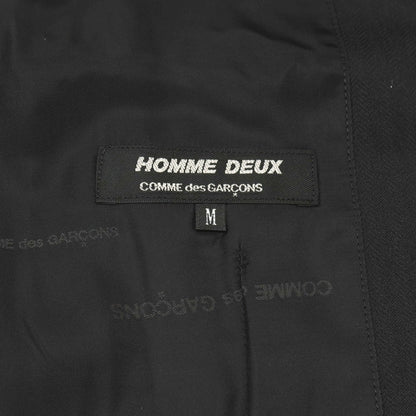 【中古】コムデギャルソン オムドゥ COMME des GARCONS HOMME DEUX 2024年春夏 ウールポリエステル ヘリンボーン ドレス系ジレ ベスト ブラック【サイズM】【 状態ランクA 】【 メンズ 】
