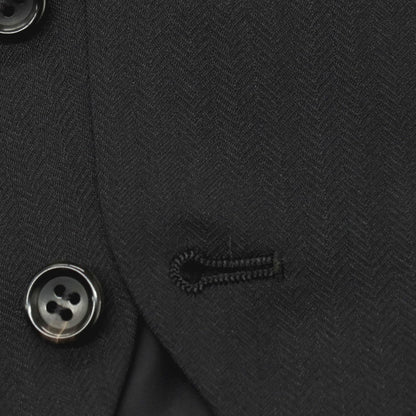 【中古】コムデギャルソン オムドゥ COMME des GARCONS HOMME DEUX 2024年春夏 ウールポリエステル ヘリンボーン ドレス系ジレ ベスト ブラック【サイズM】【 状態ランクA 】【 メンズ 】