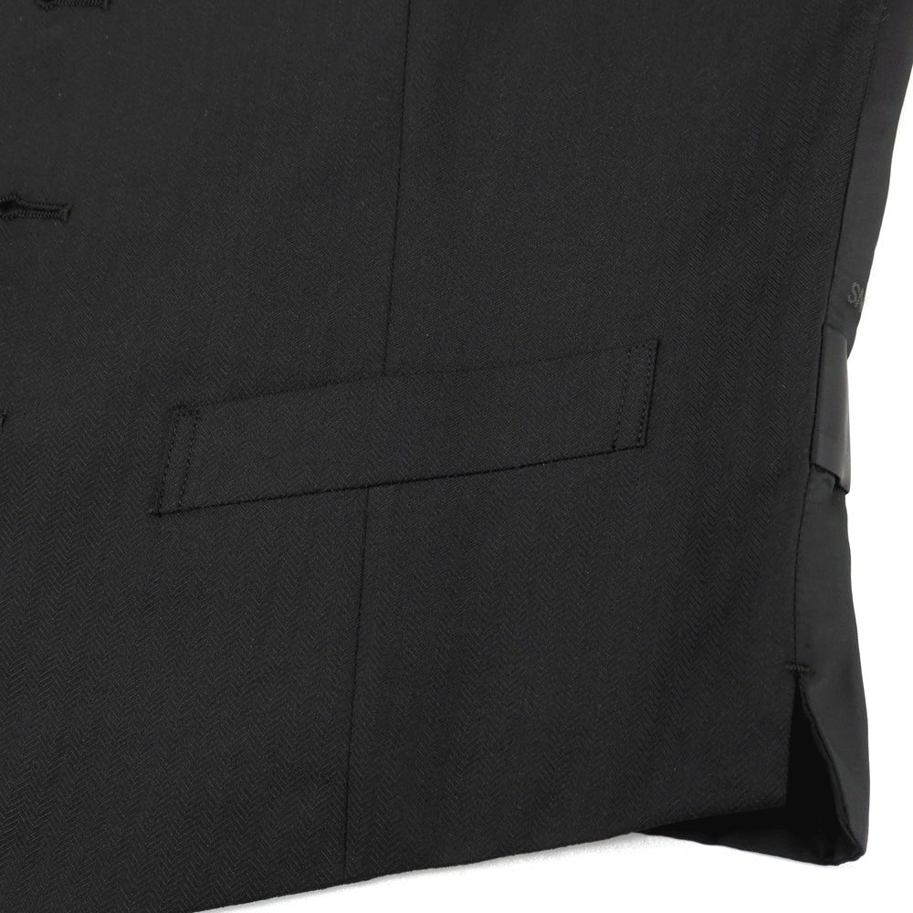 【中古】コムデギャルソン オムドゥ COMME des GARCONS HOMME DEUX 2024年春夏 ウールポリエステル ヘリンボーン ドレス系ジレ ベスト ブラック【 サイズM 】【 状態ランクA 】【 メンズ 】 [APD]