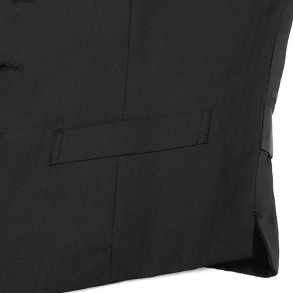 【中古】コムデギャルソン オムドゥ COMME des GARCONS HOMME DEUX 2024年春夏 ウールポリエステル ヘリンボーン ドレス系ジレ ベスト ブラック【サイズM】【 状態ランクA 】【 メンズ 】