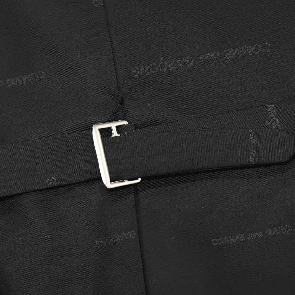 【中古】コムデギャルソン オムドゥ COMME des GARCONS HOMME DEUX 2024年春夏 ウールポリエステル ヘリンボーン ドレス系ジレ ベスト ブラック【 サイズM 】【 状態ランクA 】【 メンズ 】 [APD]