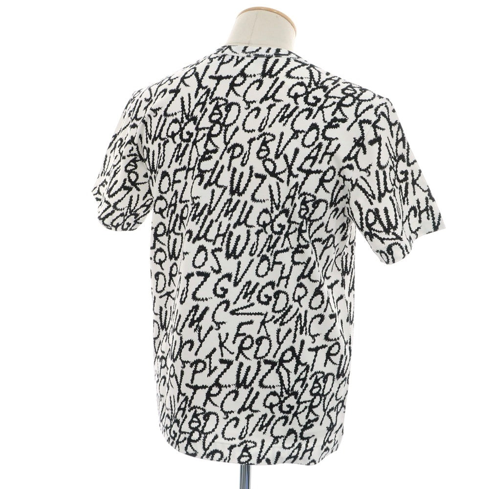 【中古】コムデギャルソン オムドゥ COMME des GARCONS HOMME DEUX 2024年秋冬 コットン クルーネック 半袖Ｔシャツ ホワイトxブラック【 S 】【 状態ランクA 】【 メンズ 】