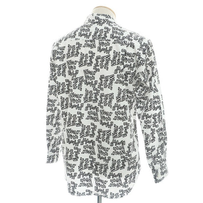 【中古】コムデギャルソンシャツ COMME des GARCONS SHIRT 2024年秋冬 コットン レギュラーカラー カジュアルシャツ ホワイトxブラック【 XS 】【 状態ランクA 】【 メンズ 】