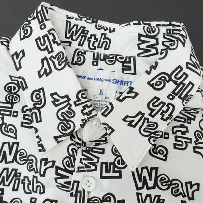 【中古】コムデギャルソンシャツ COMME des GARCONS SHIRT 2024年秋冬 コットン レギュラーカラー カジュアルシャツ ホワイトxブラック【 XS 】【 状態ランクA 】【 メンズ 】