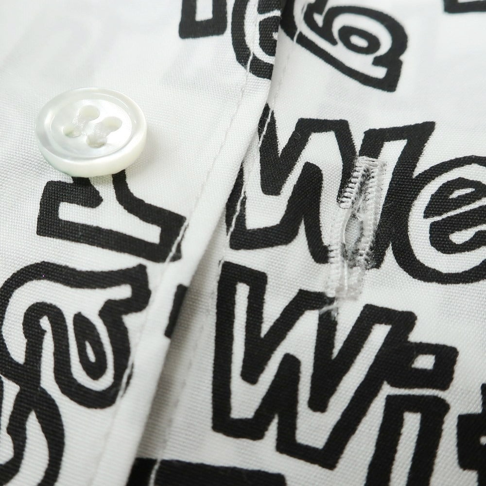 【中古】コムデギャルソンシャツ COMME des GARCONS SHIRT 2024年秋冬 コットン レギュラーカラー カジュアルシャツ ホワイトxブラック【 XS 】【 状態ランクA 】【 メンズ 】[EPD]