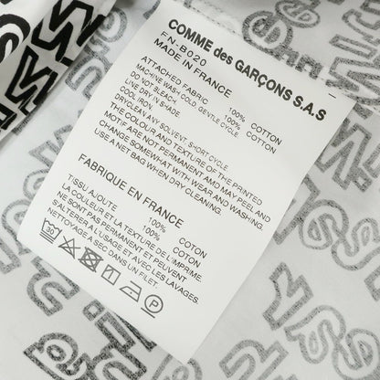 【中古】コムデギャルソンシャツ COMME des GARCONS SHIRT 2024年秋冬 コットン レギュラーカラー カジュアルシャツ ホワイトxブラック【 XS 】【 状態ランクA 】【 メンズ 】