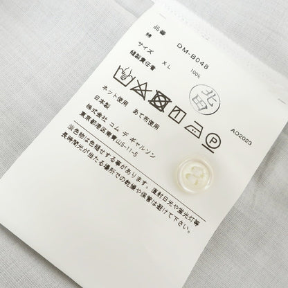 【中古】コムデギャルソン オムドゥ COMME des GARCONS HOMME DEUX 2024年春夏 コットン レギュラーカラー 半袖シャツ ホワイト【 XL 】【 状態ランクA 】【 メンズ 】