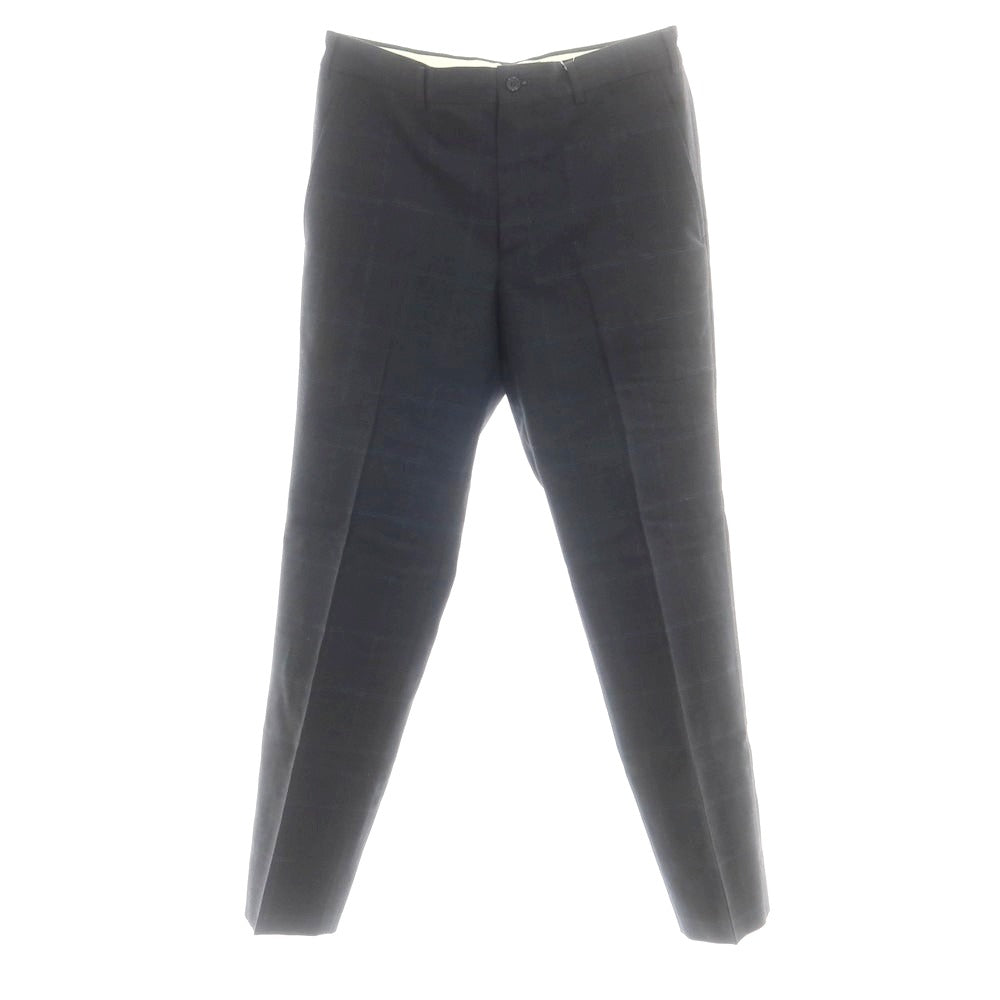 【中古】コムデギャルソン オムドゥ COMME des GARCONS HOMME DEUX ウール チェック ドレススラックスパンツ ダークグレー【 M 】【 状態ランクA 】【 メンズ 】