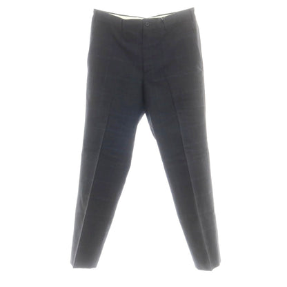 【中古】コムデギャルソン オムドゥ COMME des GARCONS HOMME DEUX ウール チェック ドレススラックスパンツ ダークグレー【 M 】【 状態ランクA 】【 メンズ 】