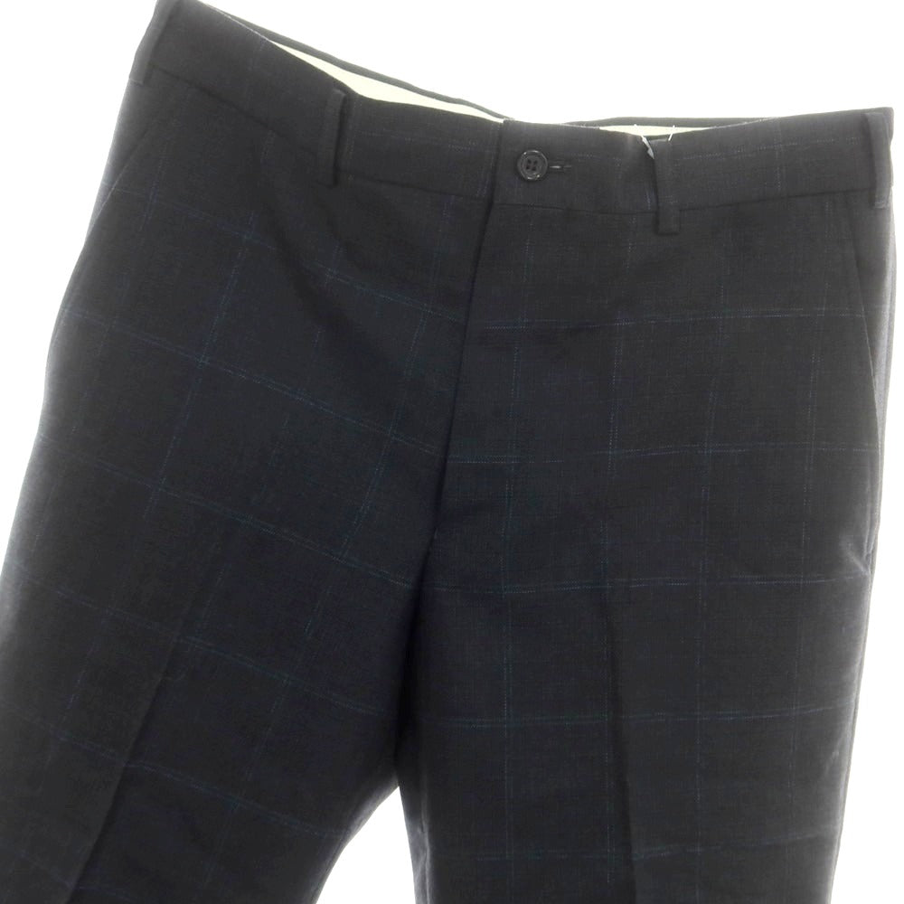 【中古】コムデギャルソン オムドゥ COMME des GARCONS HOMME DEUX ウール チェック ドレススラックスパンツ ダークグレー【 M 】【 状態ランクA 】【 メンズ 】