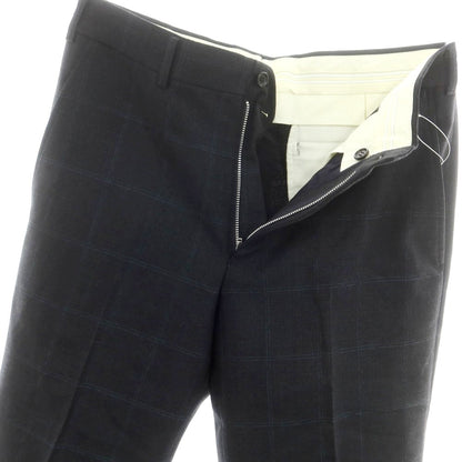 【中古】コムデギャルソン オムドゥ COMME des GARCONS HOMME DEUX ウール チェック ドレススラックスパンツ ダークグレー【 M 】【 状態ランクA 】【 メンズ 】