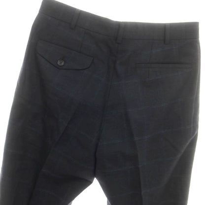 【中古】コムデギャルソン オムドゥ COMME des GARCONS HOMME DEUX ウール チェック ドレススラックスパンツ ダークグレー【 M 】【 状態ランクA 】【 メンズ 】