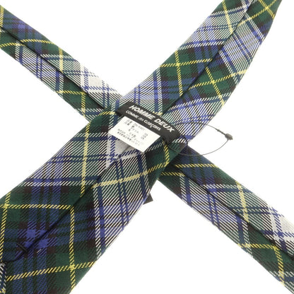 【中古】コムデギャルソン オムドゥ COMME des GARCONS HOMME DEUX 2024年秋冬 チェック柄ネクタイ グリーンxホワイト【 状態ランクA 】【 メンズ 】