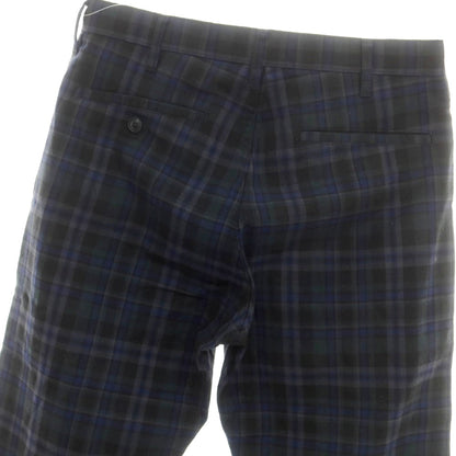 【中古】コムデギャルソン オムドゥ COMME des GARCONS HOMME DEUX 2015年春夏 ウール チェック カジュアルスラックスパンツ ダークグレイッシュグリーンxブルー系【 XS 】【 状態ランクB 】【 メンズ 】