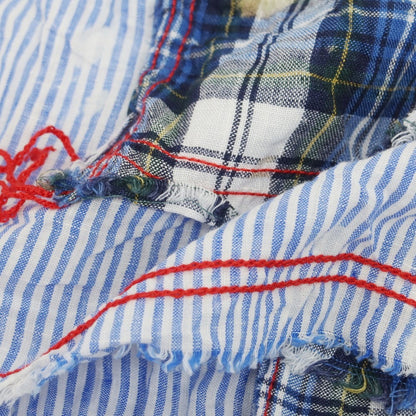 【中古】コムデギャルソンオム COMME des GARCONS HOMME 2013年春夏 リネン チェック ストール ブルーxホワイト【 状態ランクB 】【 メンズ 】