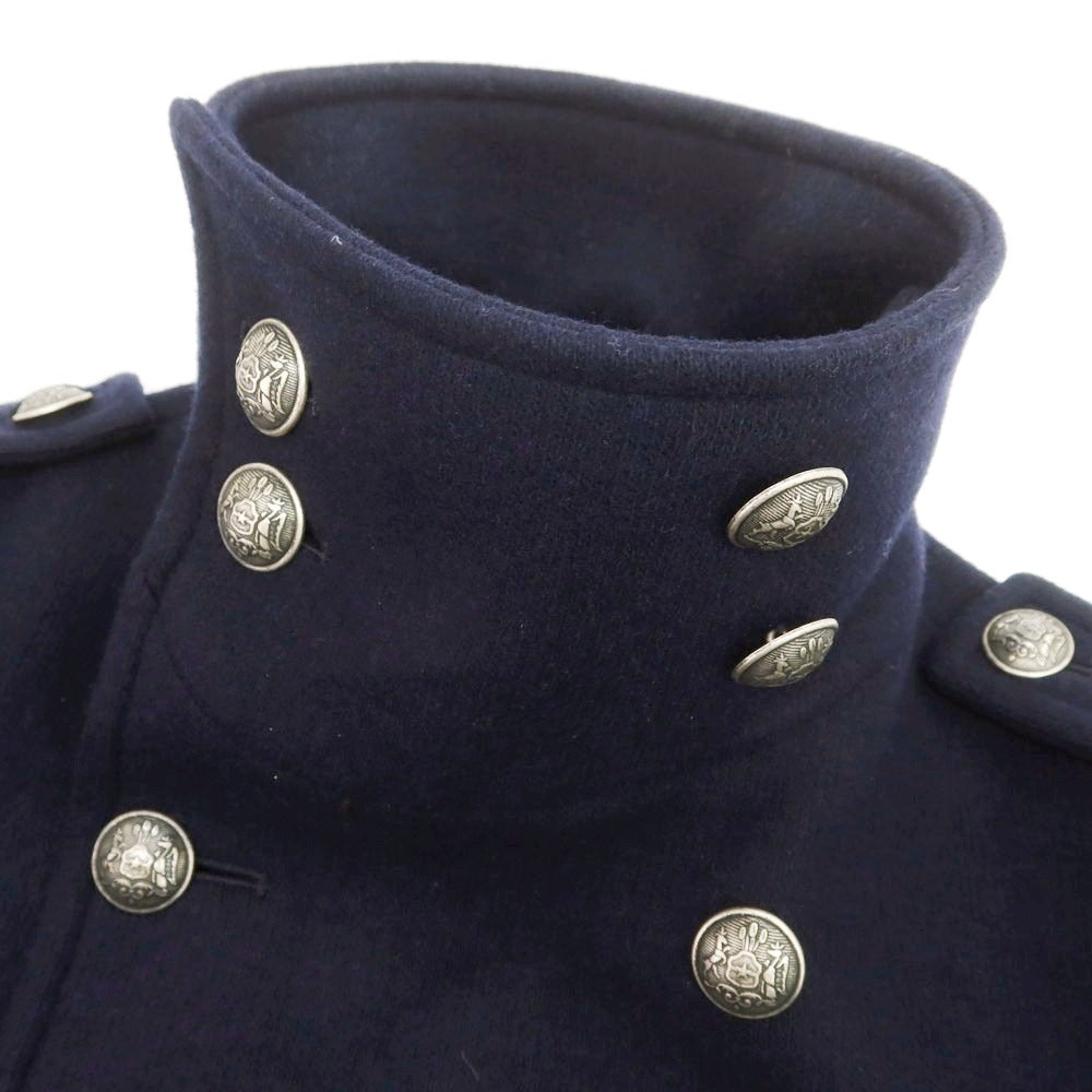 【中古】ボッテガ マルティネーゼ BOTTEGA MARTINESE ウールポリエステル ダブルブレストコート ネイビー【 48 】【 状態ランクB 】【 メンズ 】