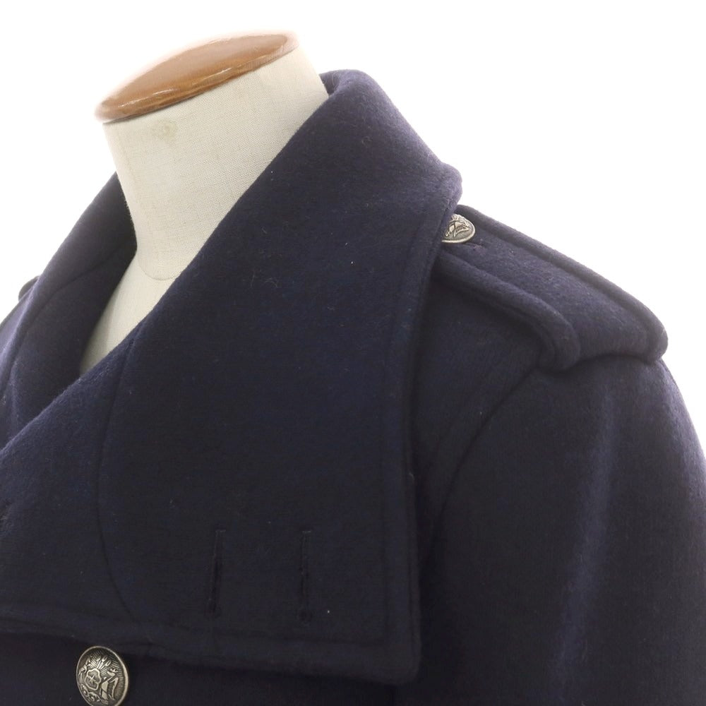 【中古】ボッテガ マルティネーゼ BOTTEGA MARTINESE ウールポリエステル ダブルブレストコート ネイビー【 48 】【 状態ランクB 】【 メンズ 】
