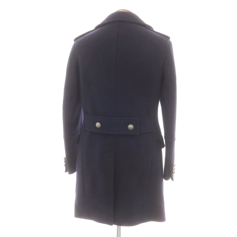 【中古】ボッテガ マルティネーゼ BOTTEGA MARTINESE ウールポリエステル ダブルブレストコート ネイビー【 48 】【 状態ランクB 】【 メンズ 】