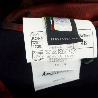 【中古】ボッテガ マルティネーゼ BOTTEGA MARTINESE ウールポリエステル ダブルブレストコート ネイビー【 48 】【 状態ランクB 】【 メンズ 】
