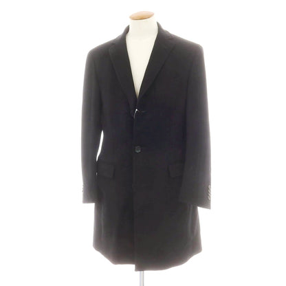 【中古】ジーゼニア Z Zegna ウール チェスターフィールドコート ブラック【 48 】【 状態ランクC 】【 メンズ 】