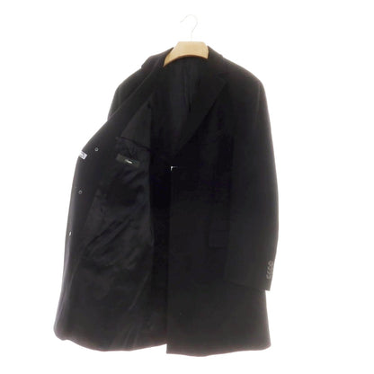 【中古】ジーゼニア Z Zegna ウール チェスターフィールドコート ブラック【 48 】【 状態ランクC 】【 メンズ 】