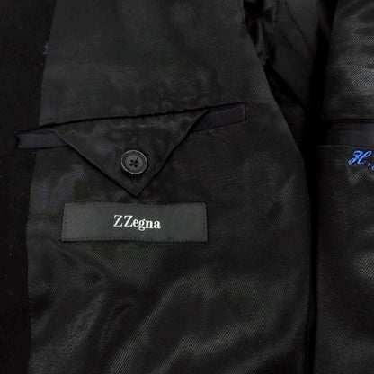 【中古】ジーゼニア Z Zegna ウール チェスターフィールドコート ブラック【 48 】【 状態ランクC 】【 メンズ 】