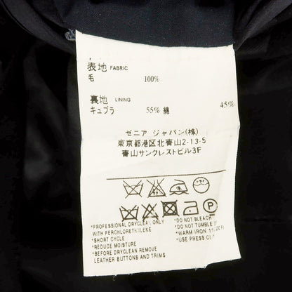【中古】ジーゼニア Z Zegna ウール チェスターフィールドコート ブラック【 48 】【 状態ランクC 】【 メンズ 】