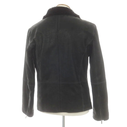 【中古】アルマーニ コレッツォーニ ARMANI COLLEZIONI ゴートレザー ライダースジャケット ブラック【 表記なし（M位） 】【 状態ランクB 】【 メンズ 】