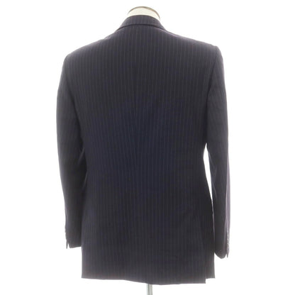 【中古】ベルベスト Belvest ウール ストライプ テーラードジャケット ダークネイビーxホワイト【 50 】【 状態ランクD 】【 メンズ 】