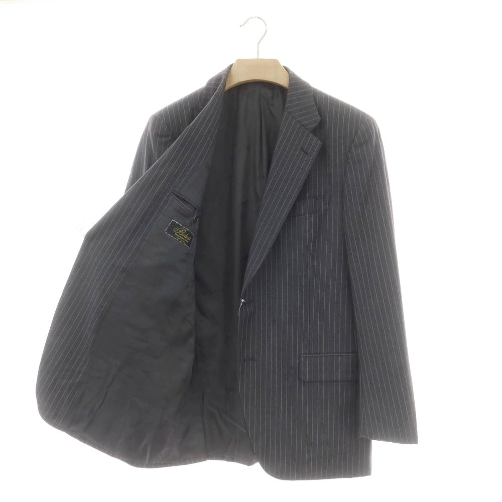 【中古】ベルベスト Belvest ウール ストライプ テーラードジャケット グレーxラベンダー【サイズ50】【 状態ランクD 】【 メンズ 】 [CPD]