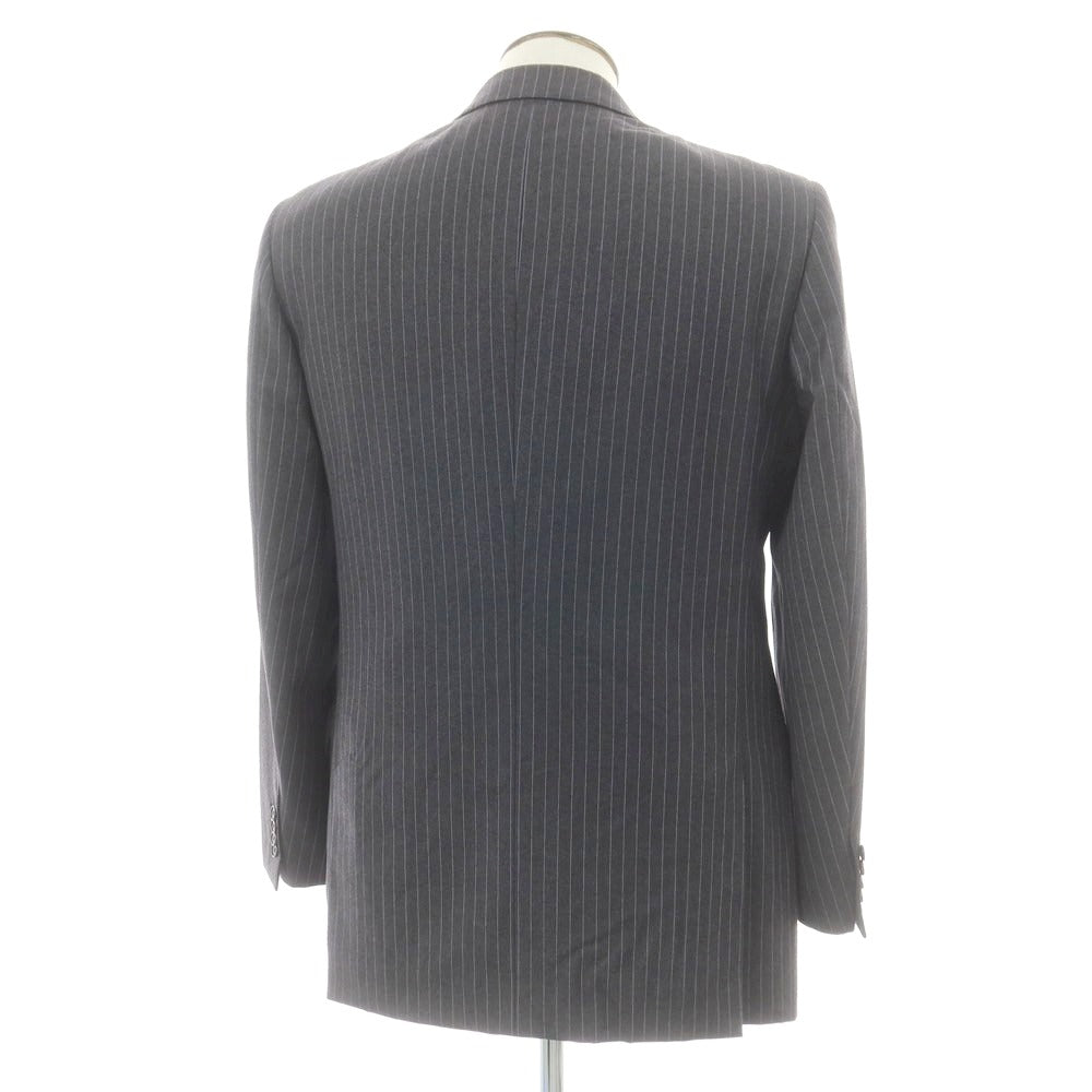 【中古】ベルベスト Belvest ウール ストライプ テーラードジャケット グレーxラベンダー【サイズ50】【 状態ランクD 】【 メンズ 】 [CPD]