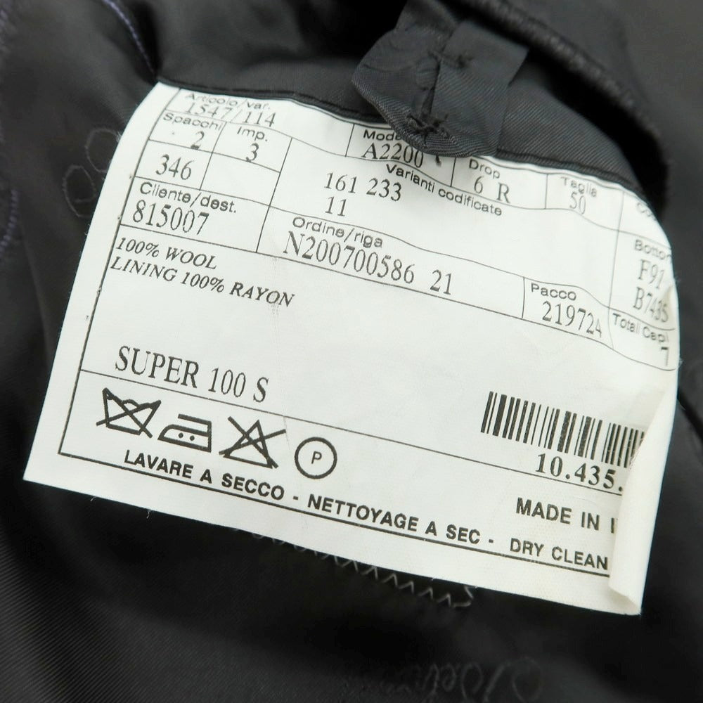 【中古】ベルベスト Belvest ウール ストライプ テーラードジャケット グレーxラベンダー【サイズ50】【 状態ランクD 】【 メンズ 】 [CPD]
