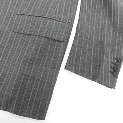 【中古】ベルベスト Belvest ウール ストライプ テーラードジャケット グレーxホワイト【 50 】【 状態ランクD 】【 メンズ 】