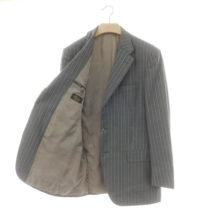 【中古】ベルベスト Belvest ウール ストライプ テーラードジャケット グレーxホワイト【 50 】【 状態ランクD 】【 メンズ 】
