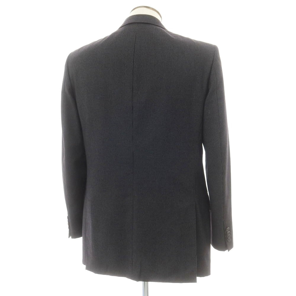 【中古】ベルベスト Belvest ウール ストライプ テーラードジャケット チャコールグレーxホワイト【 50 】【 状態ランクD 】【 メンズ 】 [CPD]
