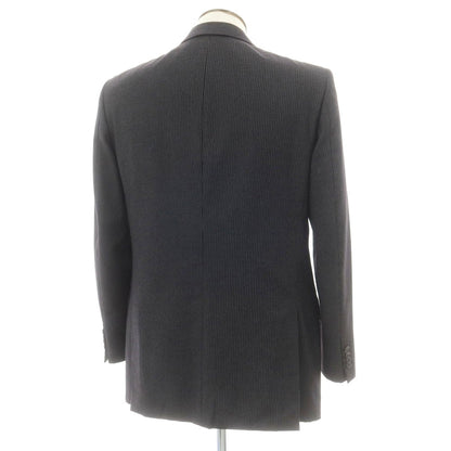 【中古】ベルベスト Belvest ウール ストライプ テーラードジャケット チャコールグレーxホワイト【 50 】【 状態ランクD 】【 メンズ 】
