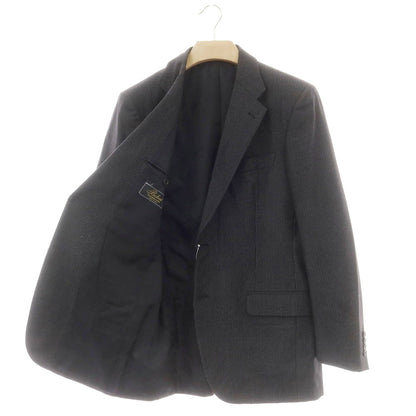 【中古】ベルベスト Belvest ウール ストライプ テーラードジャケット チャコールグレーxホワイト【 50 】【 状態ランクD 】【 メンズ 】