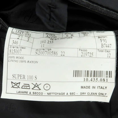 【中古】ベルベスト Belvest ウール ストライプ テーラードジャケット チャコールグレーxホワイト【 50 】【 状態ランクD 】【 メンズ 】