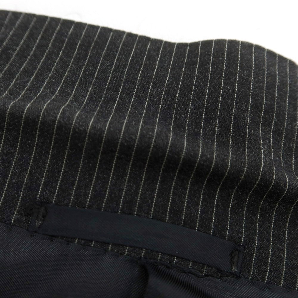 【中古】ベルベスト Belvest ウール ストライプ テーラードジャケット チャコールグレーxホワイト【 50 】【 状態ランクD 】【 メンズ 】