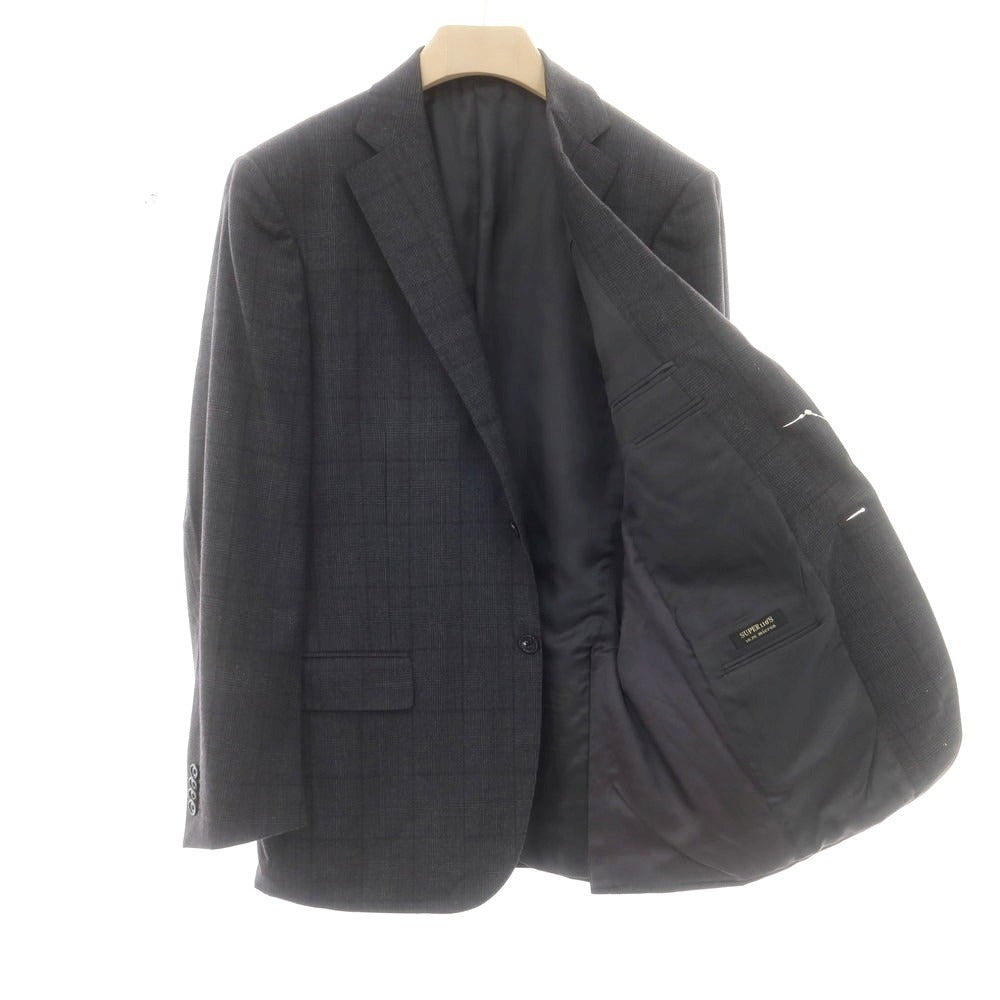 【中古】コルネリアーニ CORNELIANI ウール グレンチェック 2つボタンスーツ チャコール【 50 】【 状態ランクB 】【 メンズ 】