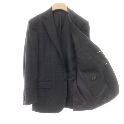 【中古】コルネリアーニ CORNELIANI ウール グレンチェック 2つボタンスーツ チャコール【 50 】【 状態ランクB 】【 メンズ 】