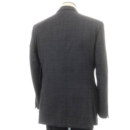 【中古】コルネリアーニ CORNELIANI ウール グレンチェック 2つボタンスーツ チャコール【 50 】【 状態ランクB 】【 メンズ 】