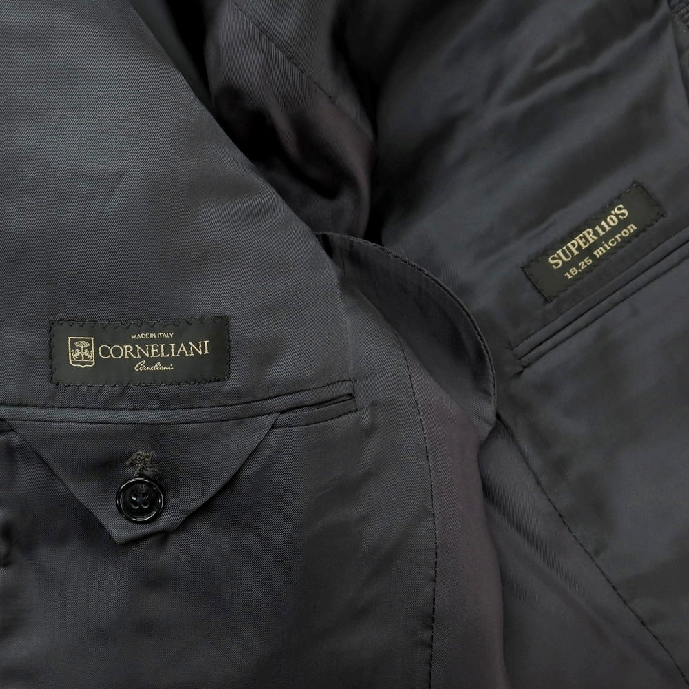 【中古】コルネリアーニ CORNELIANI ウール グレンチェック 2つボタンスーツ チャコール【 50 】【 状態ランクB 】【 メンズ 】