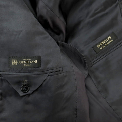【中古】コルネリアーニ CORNELIANI ウール グレンチェック 2つボタンスーツ チャコール【 50 】【 状態ランクB 】【 メンズ 】