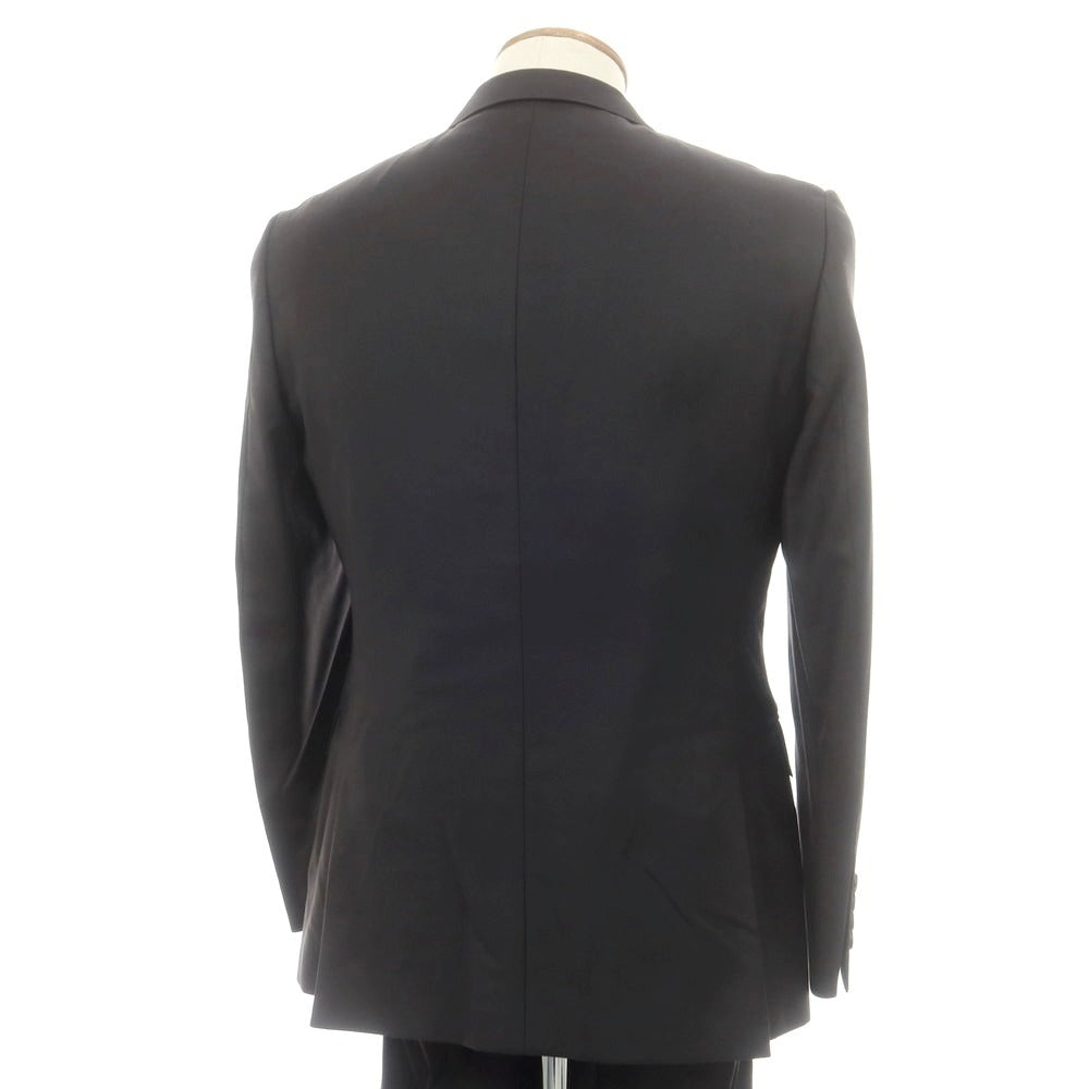 【中古】ランバンオンブルー LANVIN en Bleu ウール スリーピース 2つボタンスーツ ブラック【 48 】【 状態ランクB 】【 メンズ 】