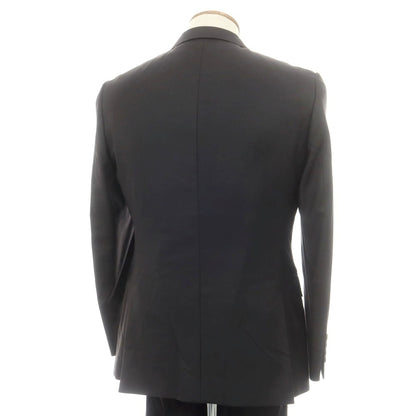 【中古】ランバンオンブルー LANVIN en Bleu ウール スリーピース 2つボタンスーツ ブラック【 48 】【 状態ランクB 】【 メンズ 】